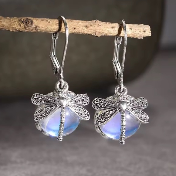 Silver Dragonfly Khalisa Earrings - Picture 4 of 8